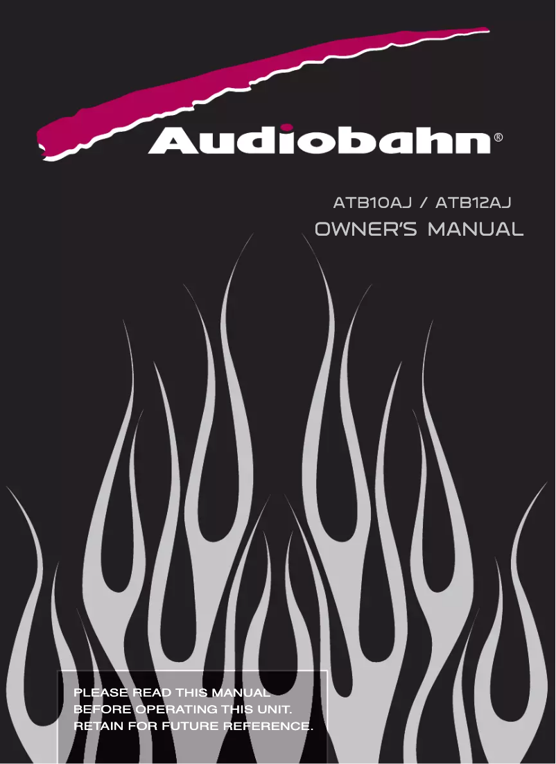 Page 1 de la notice Manuel utilisateur Audiobahn ATB10AJ