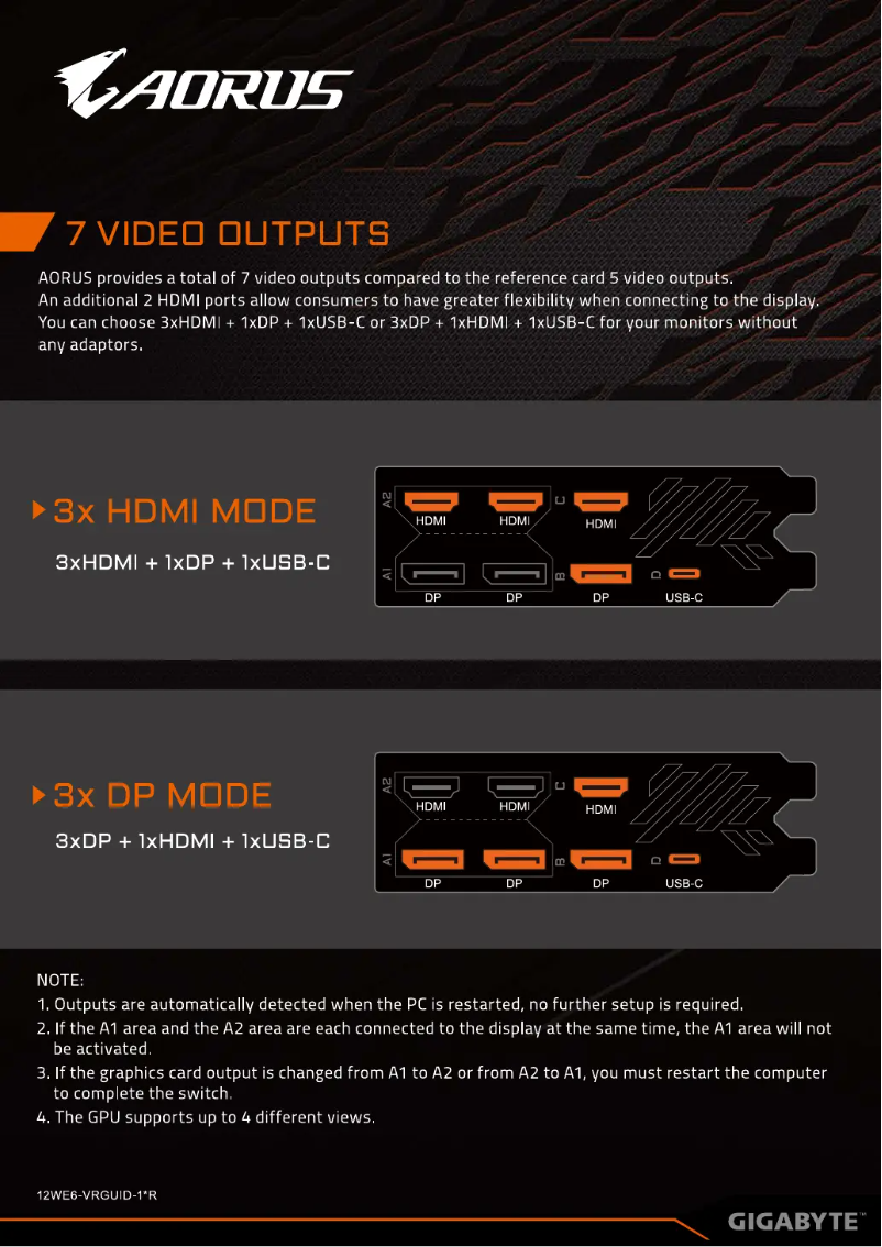 Page 1 de la notice Manuel utilisateur Gigabyte GeForce AORUS RTX 2080 Ti 11G