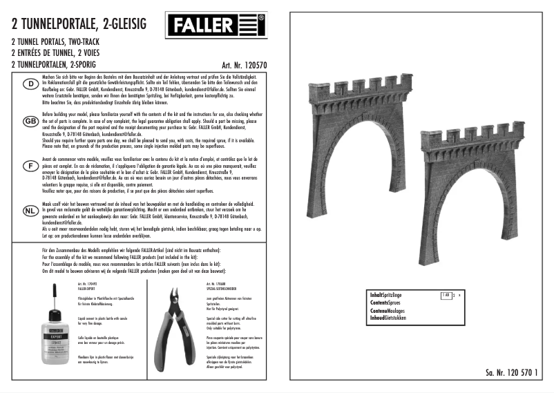 Page 1 de la notice Manuel utilisateur Faller 120570