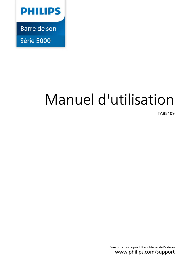 Page 1 de la notice Manuel utilisateur Philips TAB5109