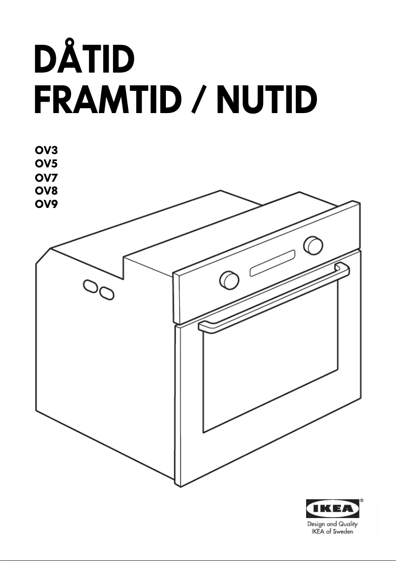 Page 1 de la notice Manuel utilisateur Ikea NUTID OV9