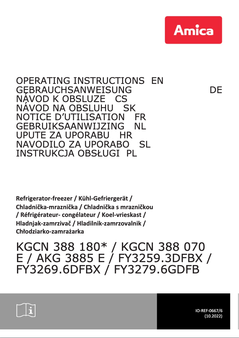 Page 1 de la notice Manuel utilisateur Amica AKG 3885 E