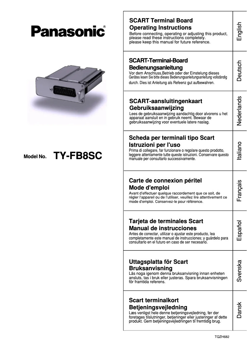 Página 1 del manual Manual de usuario Panasonic TY-FB8SC