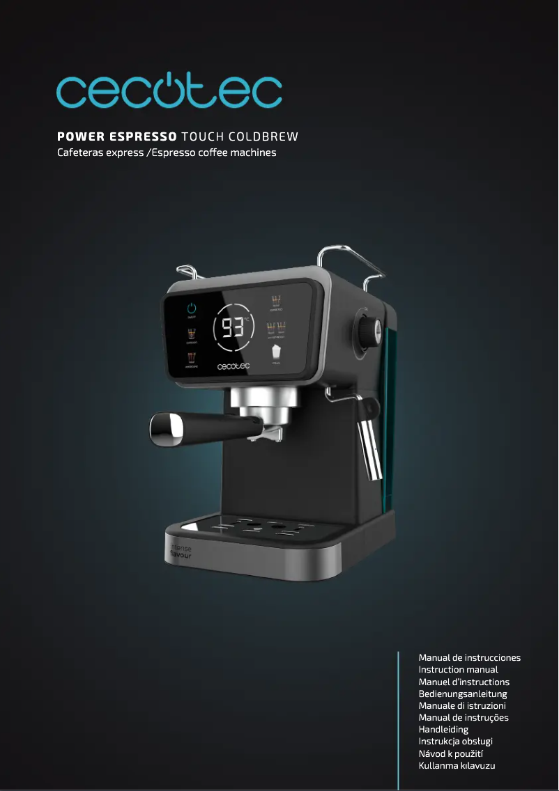 Page 1 de la notice Manuel utilisateur Cecotec Power Espresso Touch ColdBrew