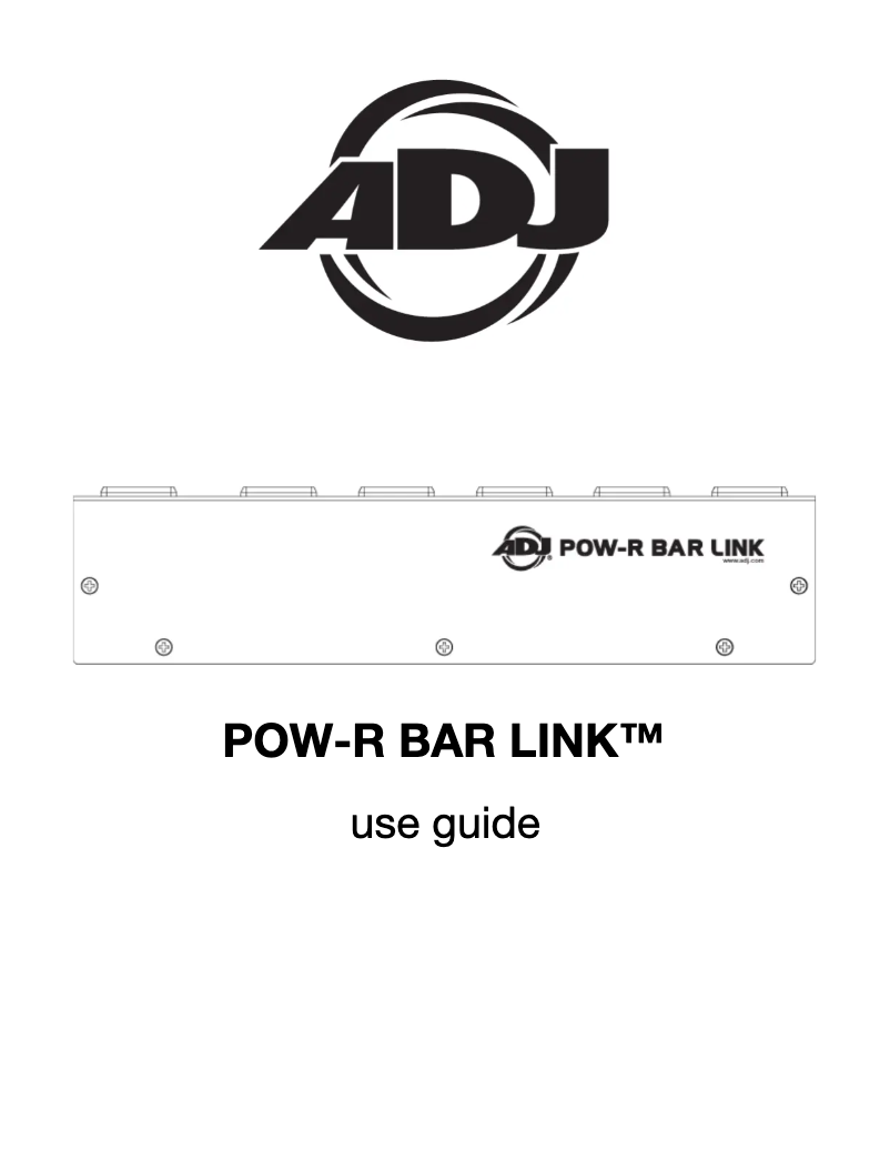 Page 1 de la notice Manuel utilisateur American DJ POW-R BAR LINK