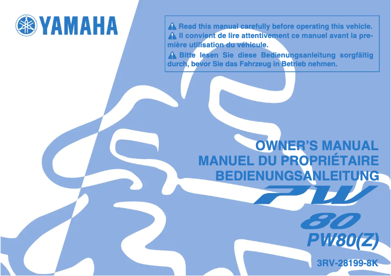 Page 1 de la notice Manuel utilisateur Yamaha PW80 (2009)