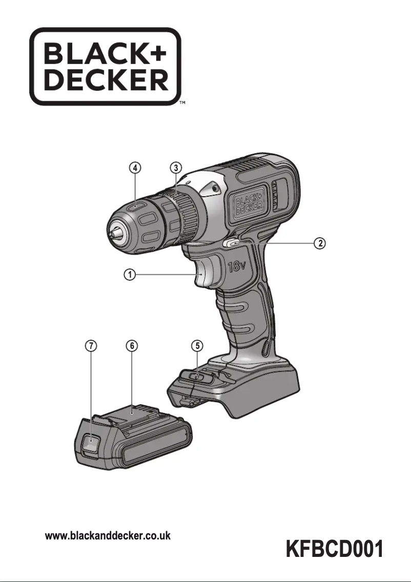 Page 1 de la notice Manuel utilisateur Black & Decker KFBCD001