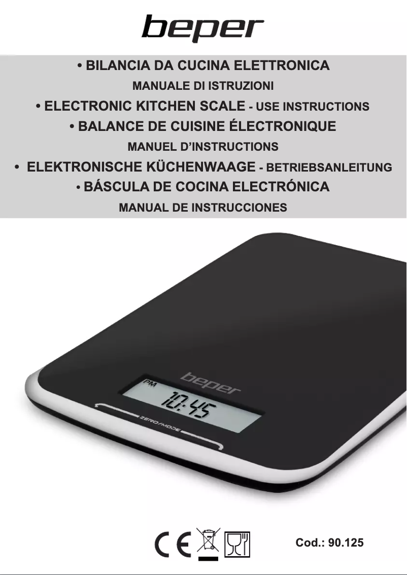 Page 1 de la notice Manuel utilisateur Beper 90.125