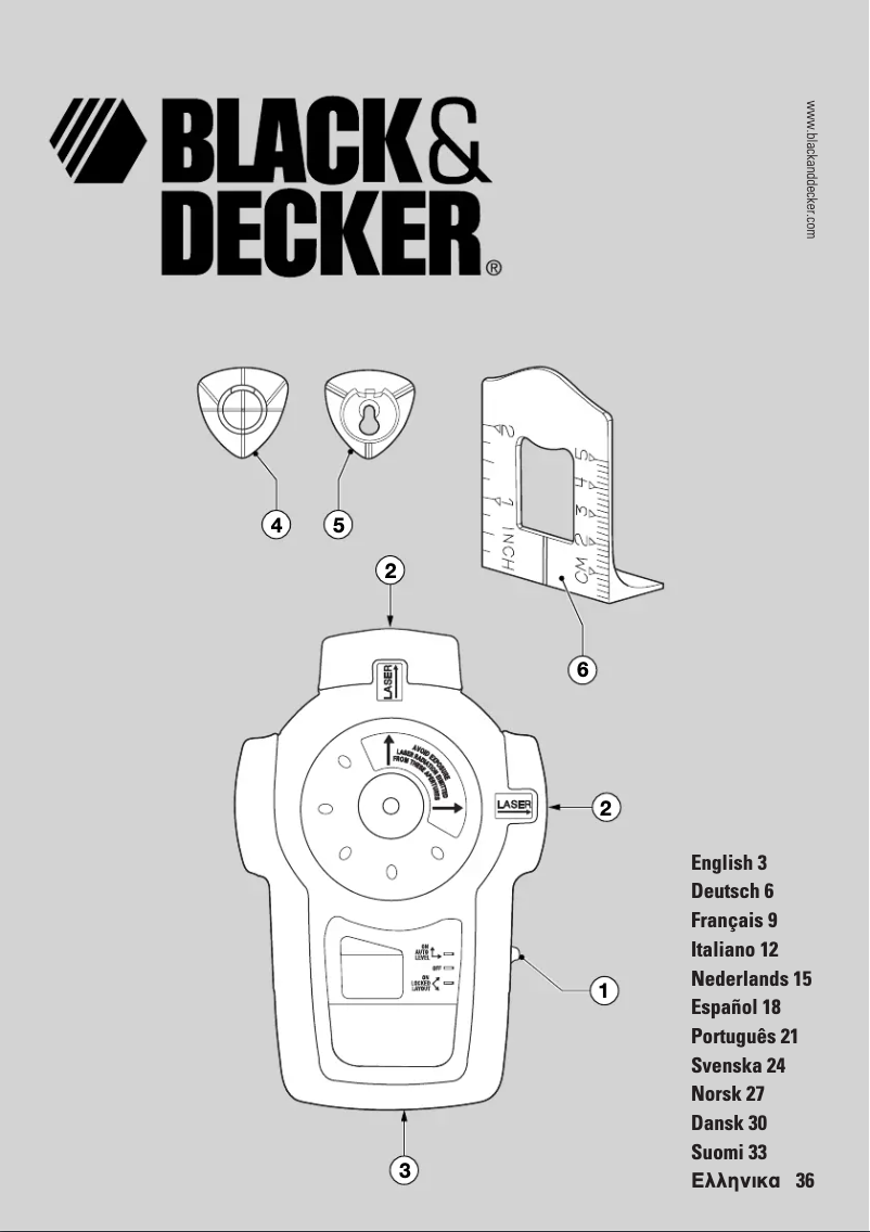 Page 1 de la notice Manuel utilisateur Black & Decker LZR5
