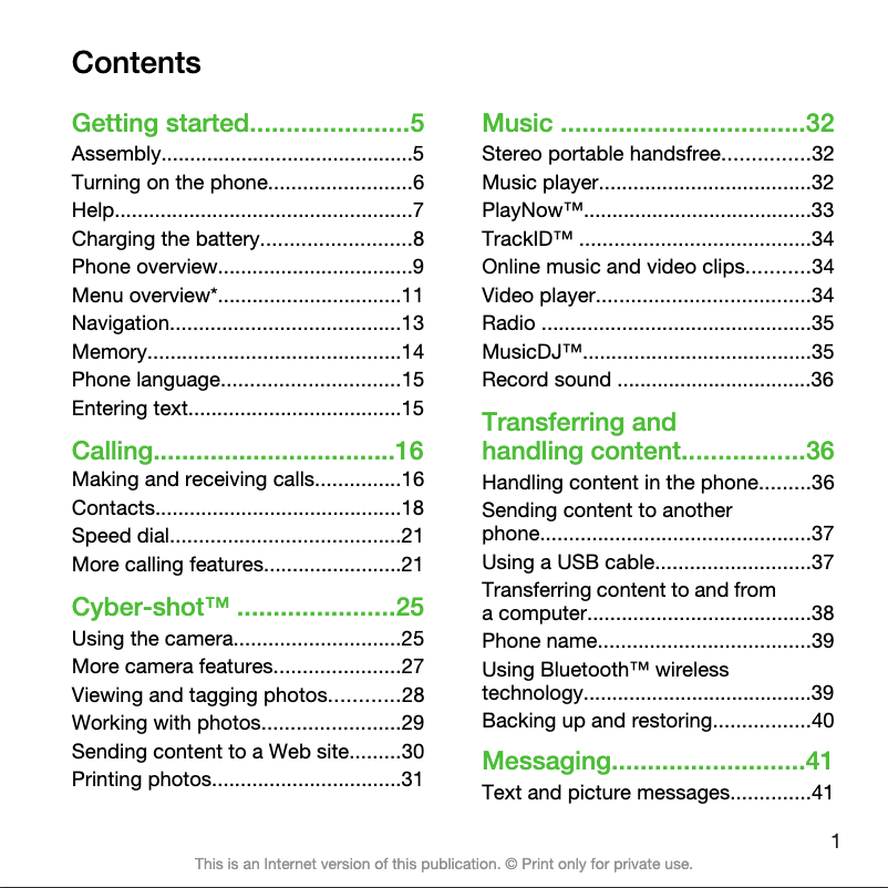 Page 1 de la notice Manuel utilisateur Sony C901
