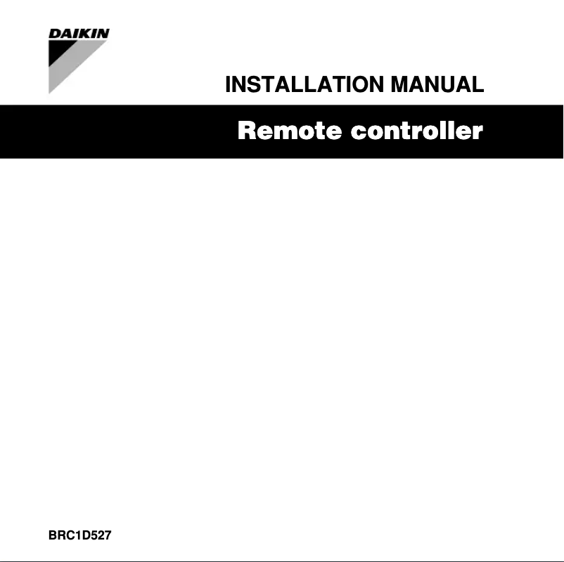 Página 1 del manual Guía de instalación Daikin BRC1D528