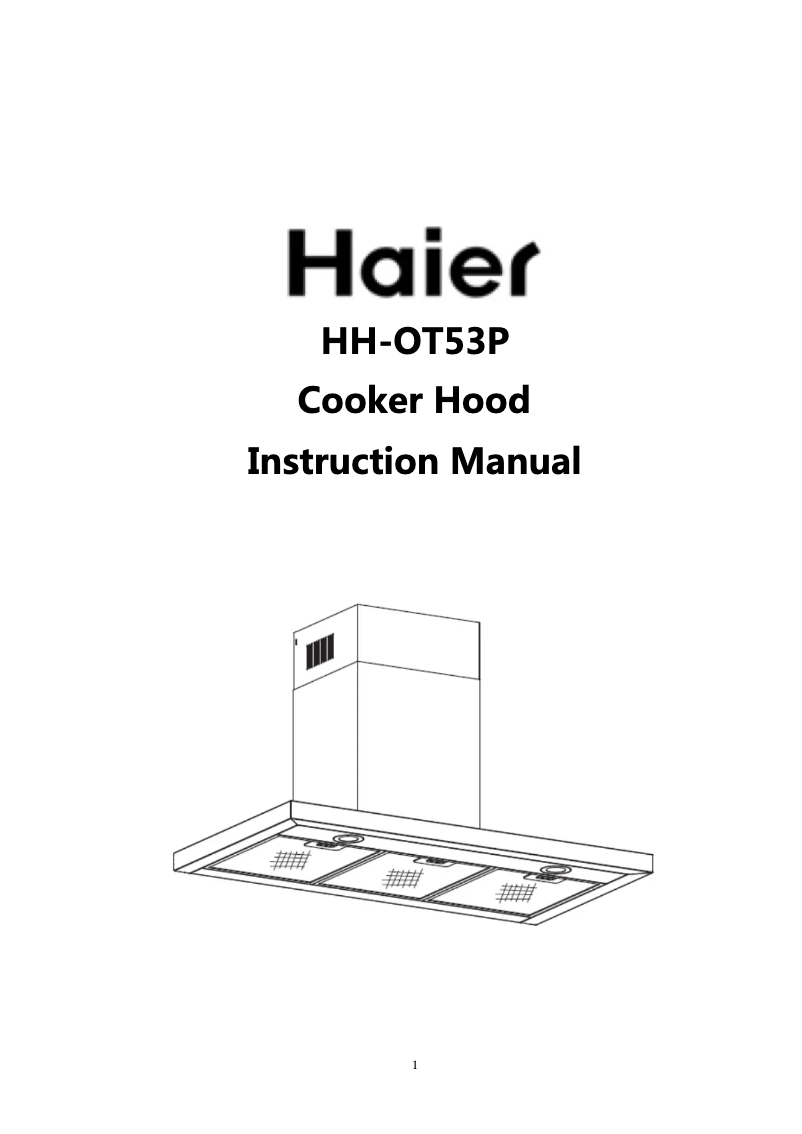 Page 1 de la notice Manuel utilisateur Haier HH-OT53P