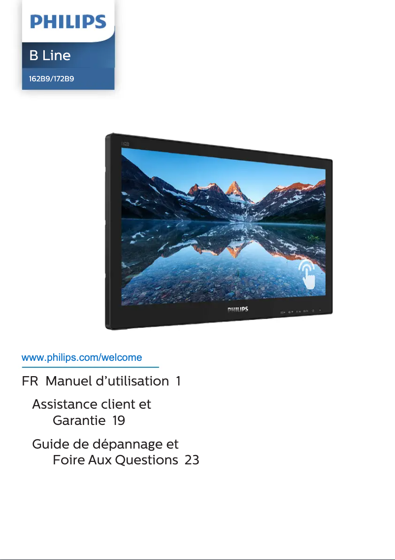 Page n°1 - Manuel utilisateur Philips B Line 162B9T