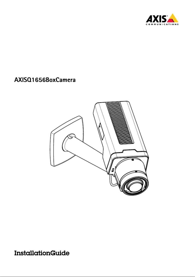 Page 1 de la notice Guide d'installation Axis Q1656