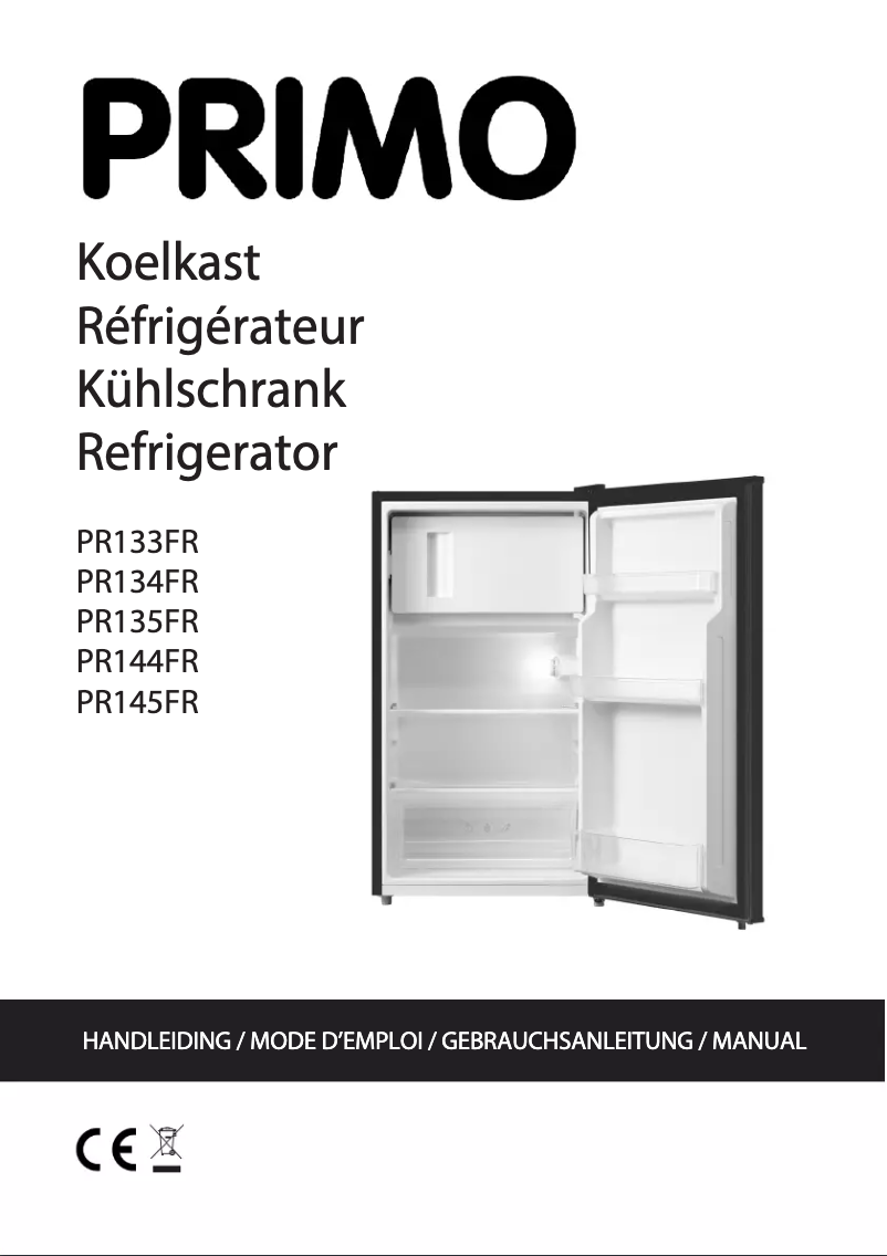 Page 1 de la notice Manuel utilisateur Primo PR145FR