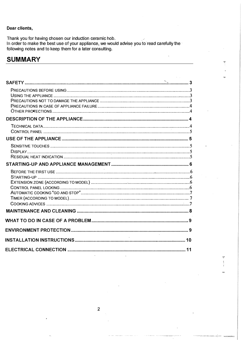 Página 1 del manual Manual de usuario Smeg SE394EMTBAU