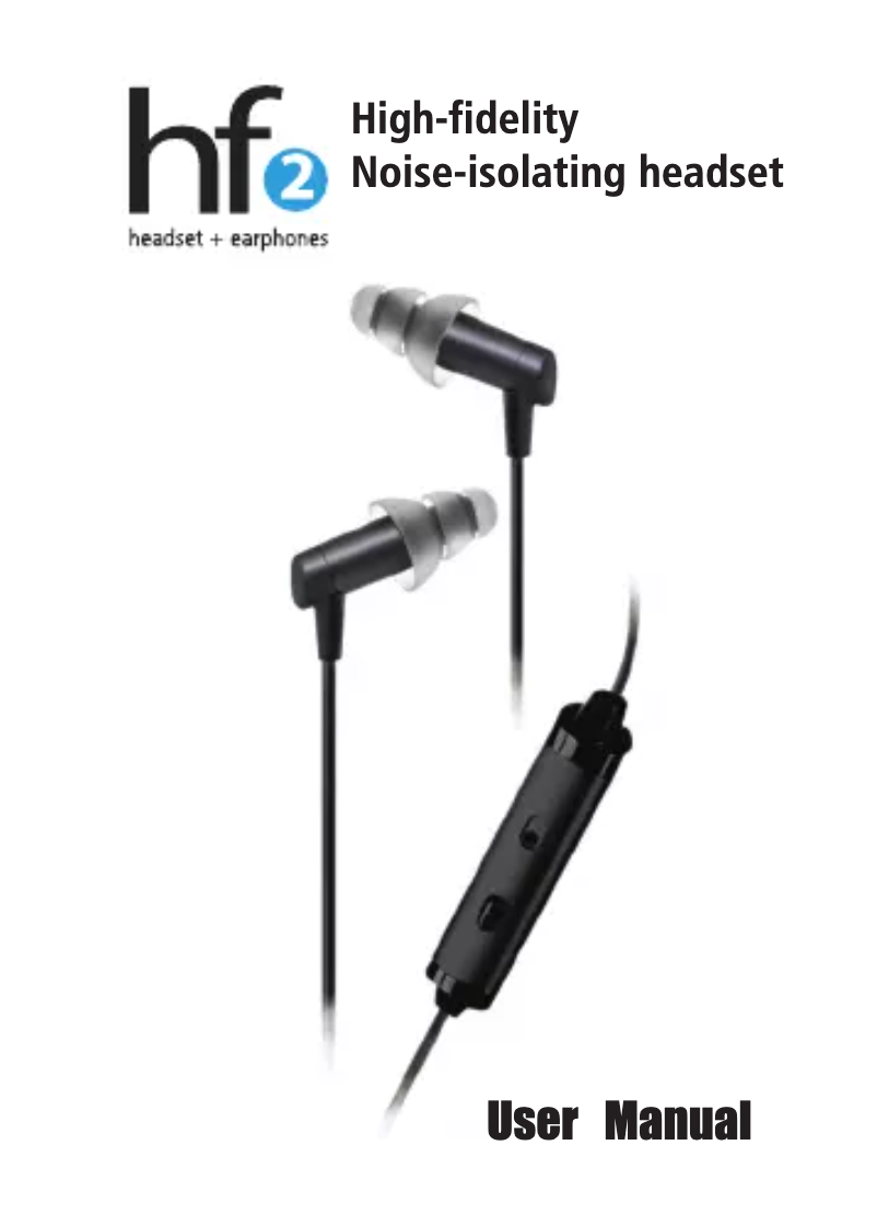 Page 1 de la notice Manuel utilisateur Etymotic hf2