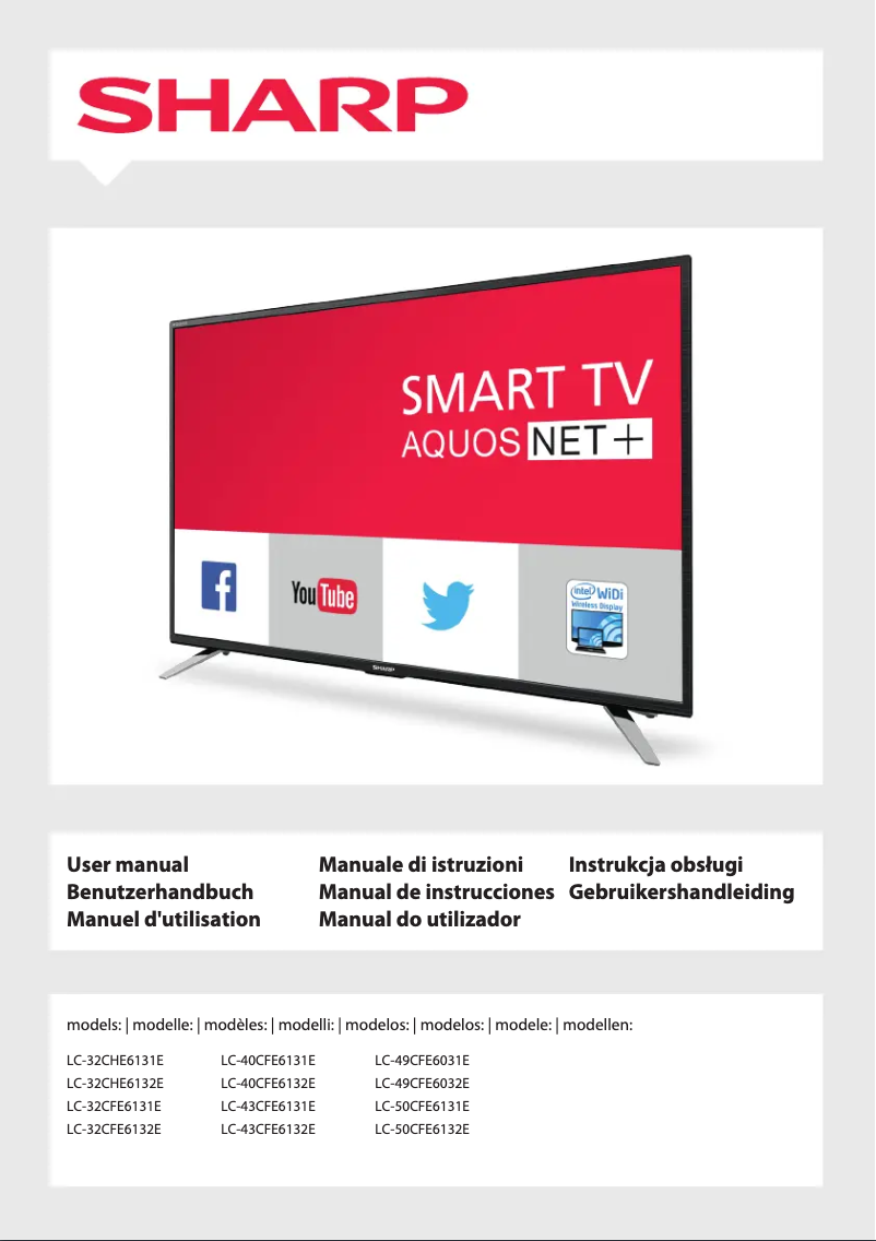 Página 1 del manual Manual de usuario Sharp LC-40CFE6131E
