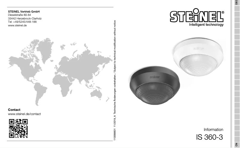 Page 1 de la notice Manuel utilisateur Steinel IS 360-3