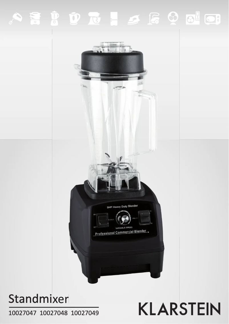 Page 1 de la notice Manuel utilisateur Klarstein 10027049