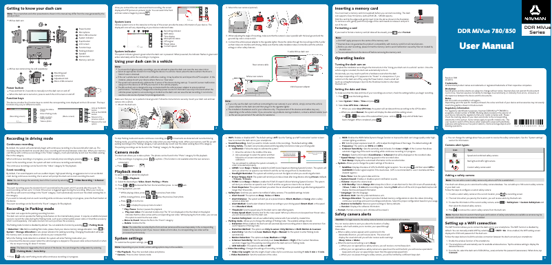 Page 1 de la notice Manuel utilisateur Navman MiVue 780
