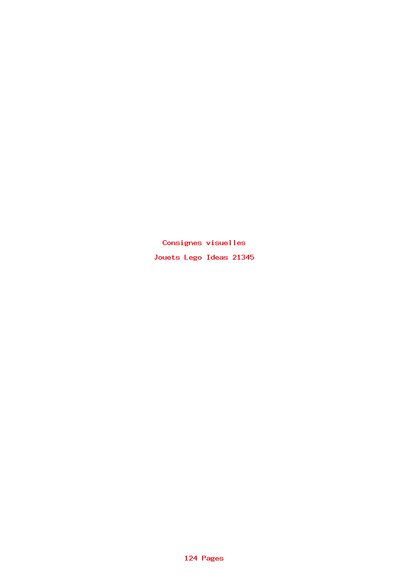 Page 1 de la notice Consignes visuelles Lego Ideas 21345