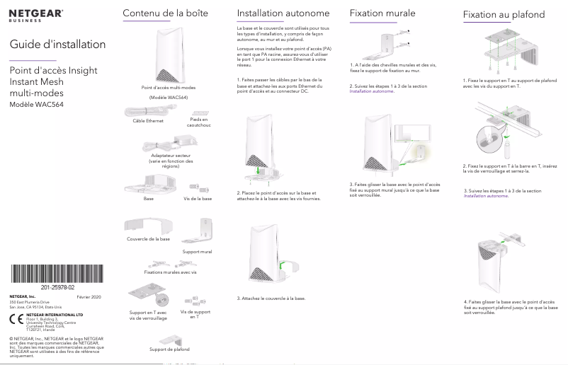 Page 1 of the manual Installation Guide Netgear WAC564