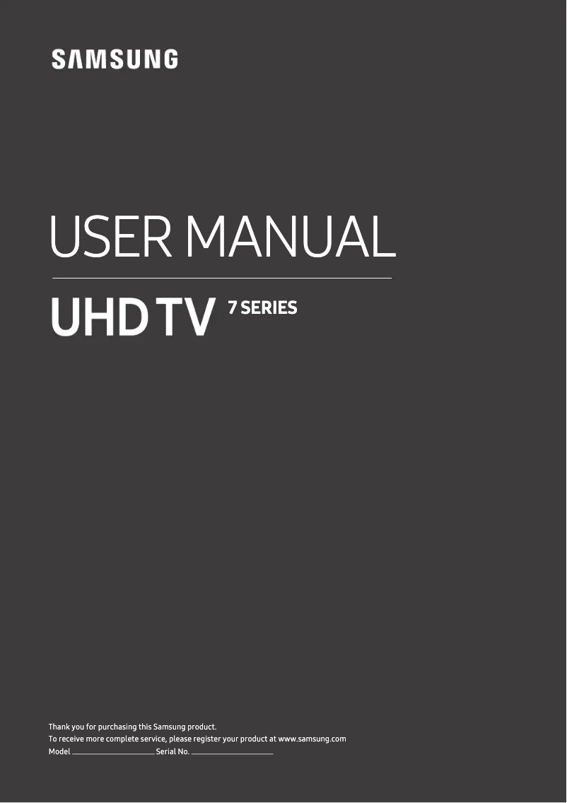 Página 1 del manual Manual de usuario Samsung UE55NU7170