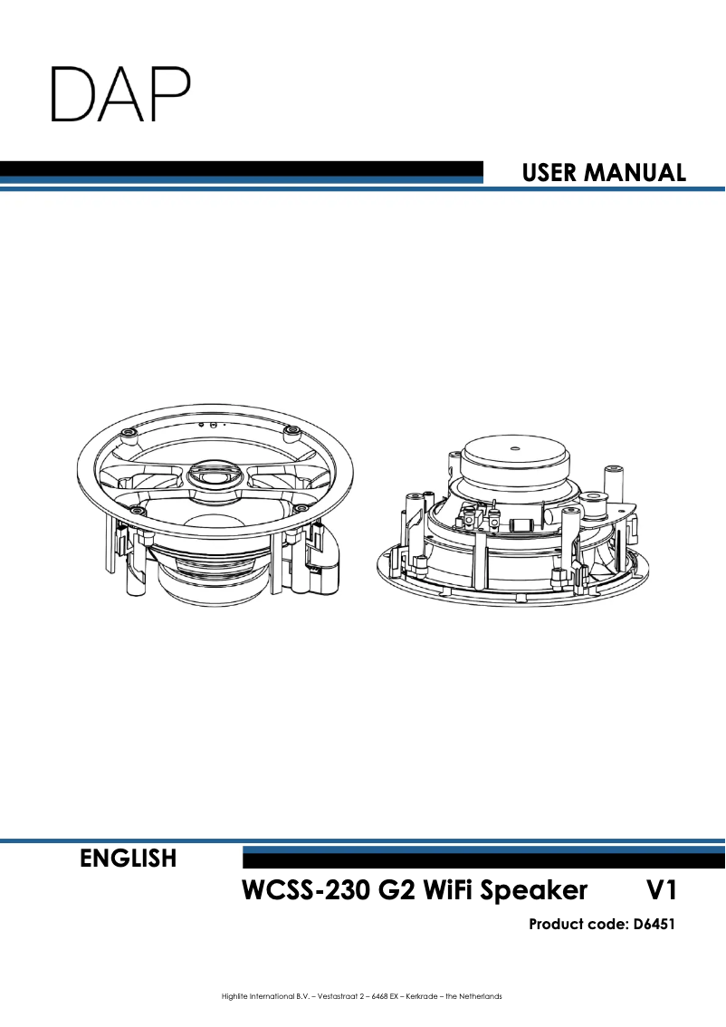 Page 1 de la notice Manuel utilisateur DAP-Audio WCSS-230 G2