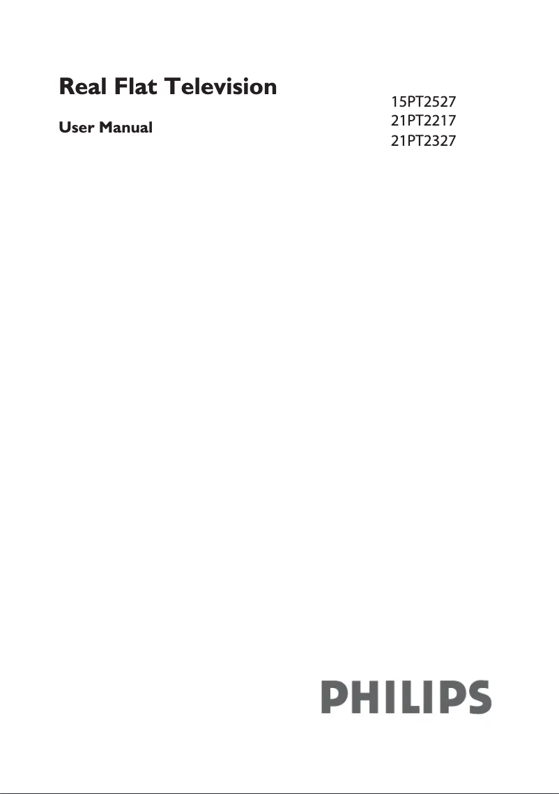 Page 1 of the manual User Manual Philips 21PT2217