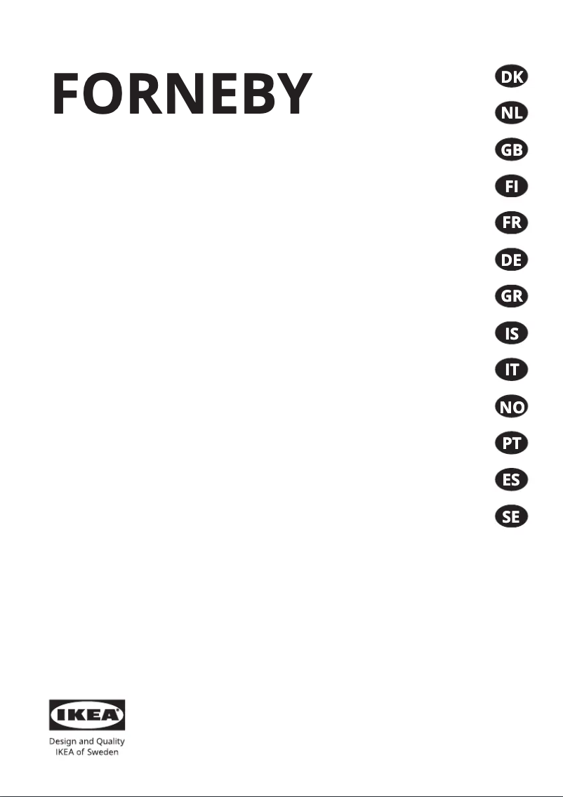 Page 1 de la notice Manuel utilisateur Ikea FORNEBY 305.577.90