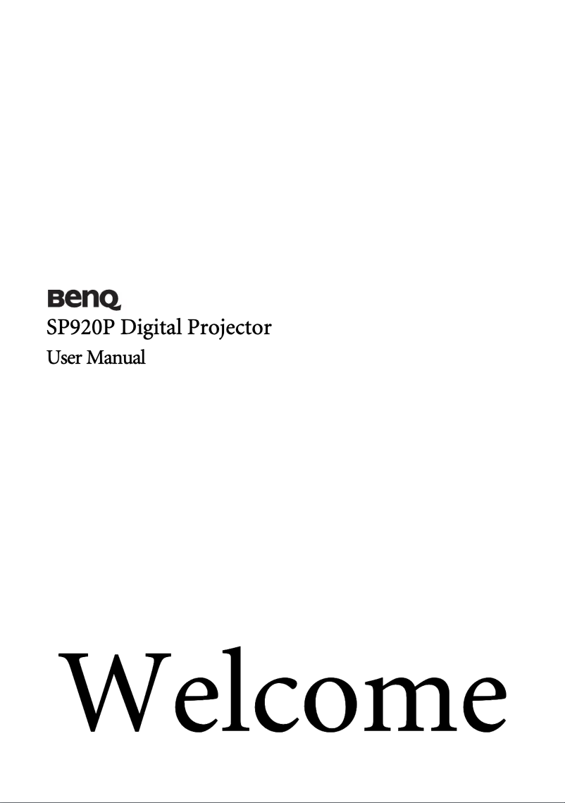 Page 1 of the manual User Manual BenQ 9H.J2D77.Q7A
