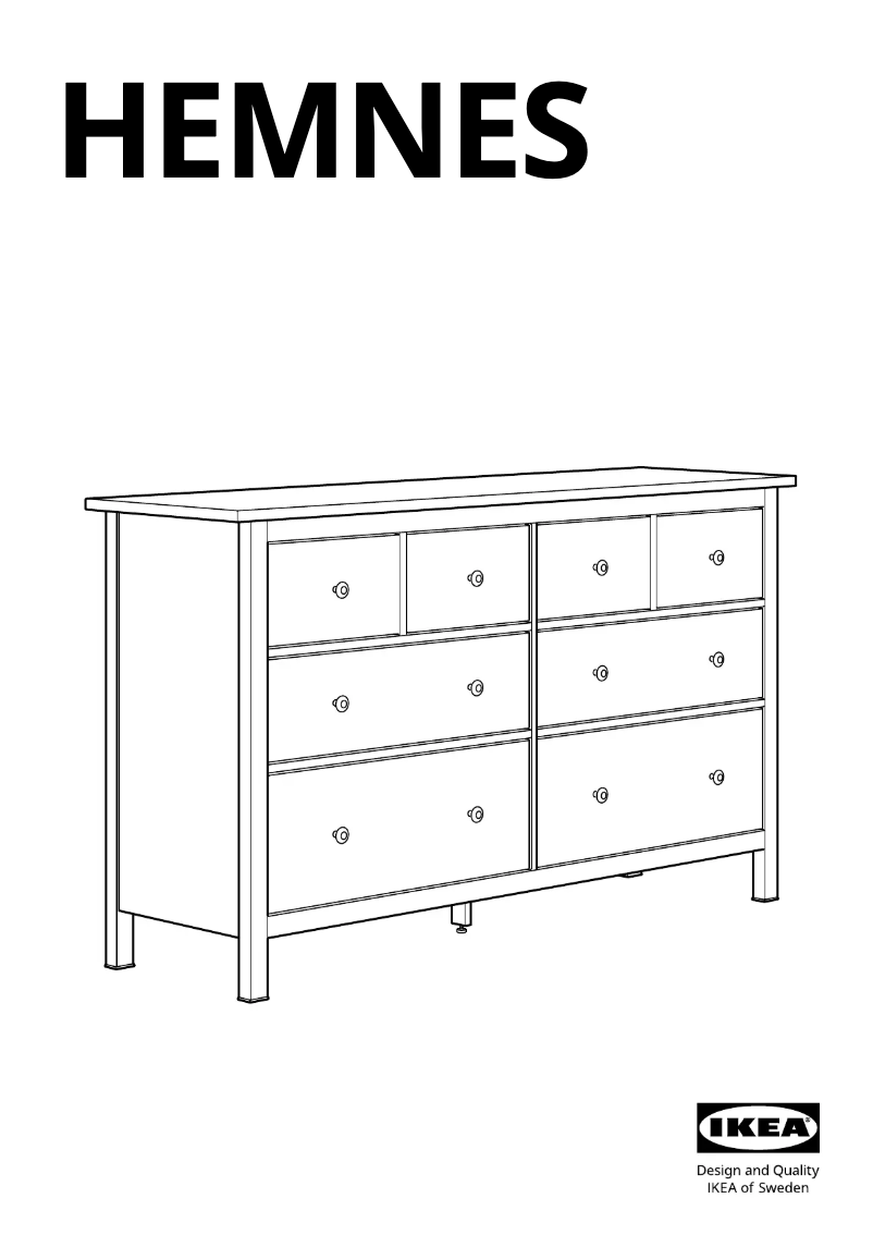 Page 1 de la notice Manuel utilisateur Ikea HEMNES 305.761.90