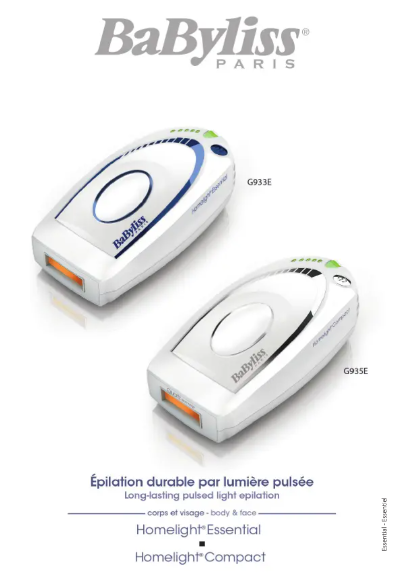 Page 1 de la notice Manuel utilisateur BaByliss Homelight G935E