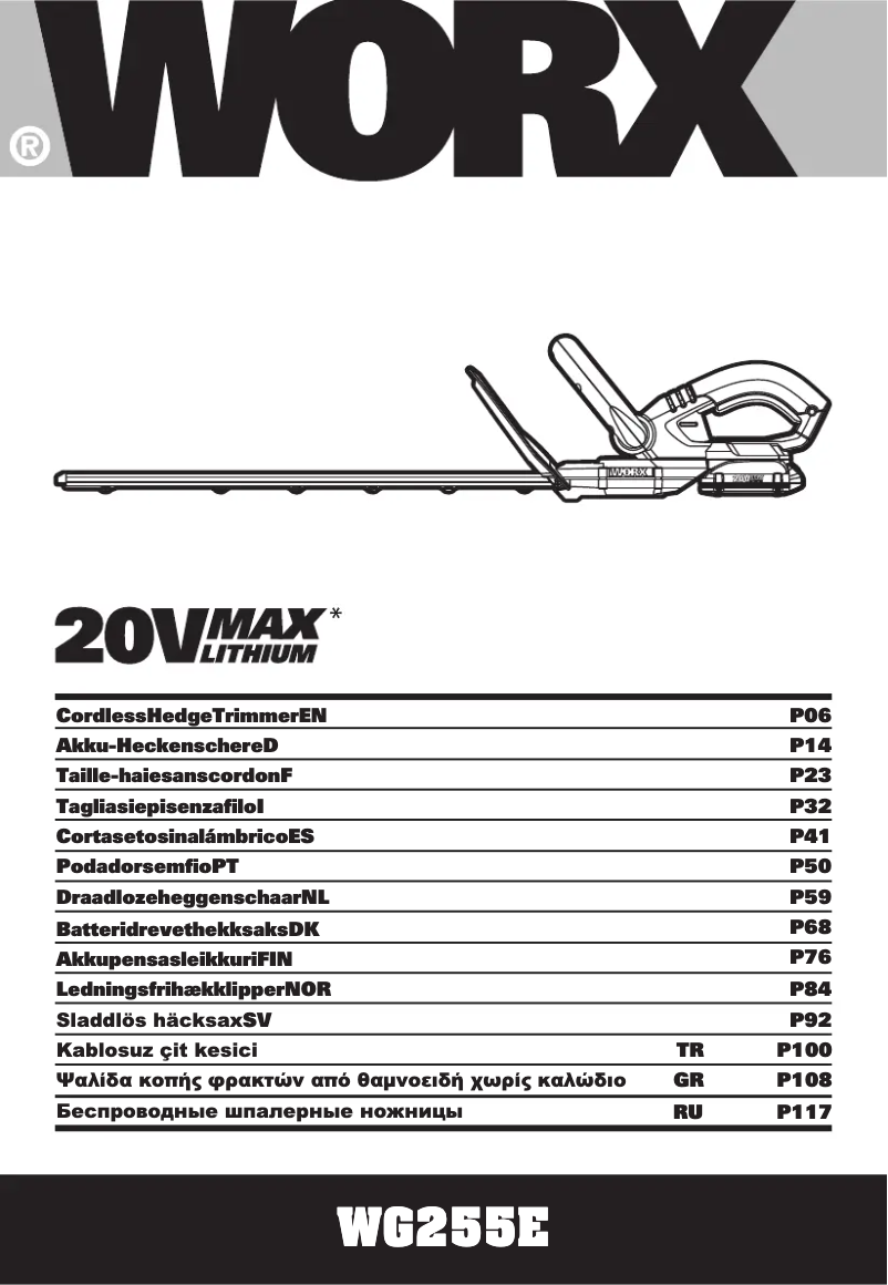 Page 1 of the manual User Manual Worx WG255E