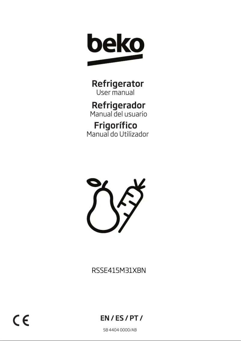 Page 1 de la notice Manuel utilisateur Beko RSSE415M31XBN