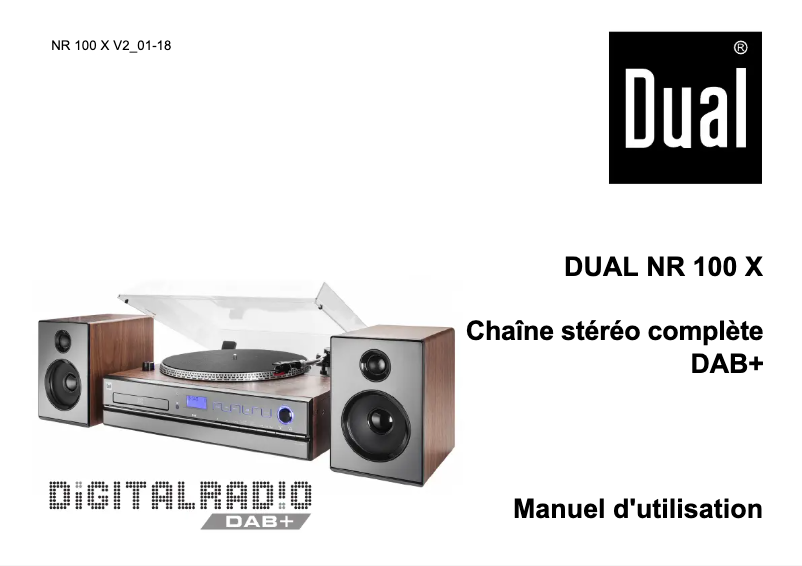 Page 1 de la notice Manuel utilisateur Dual NR 100 X