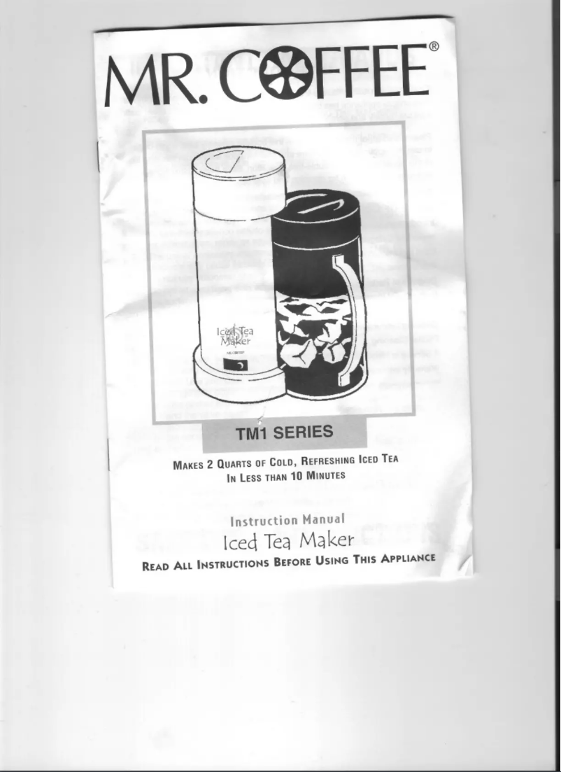 Page 1 de la notice Manuel utilisateur Mr. Coffee Iced Tea Maker