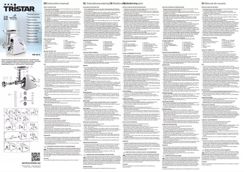 Página 1 del manual Manual de usuario TriStar VM-4210