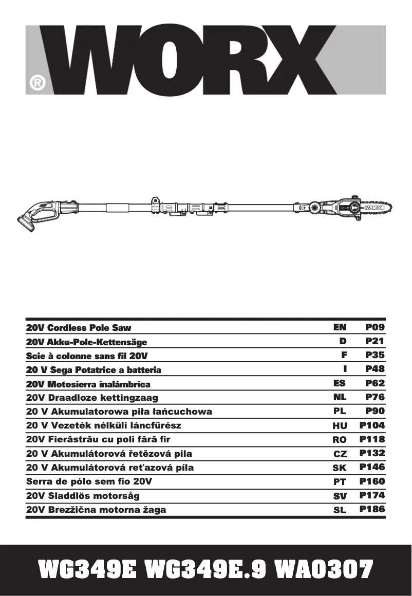 Page 1 de la notice Manuel utilisateur Worx WG349E