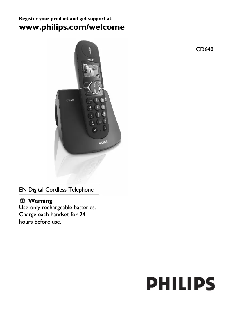 Page 1 of the manual User Manual Philips CD6402B