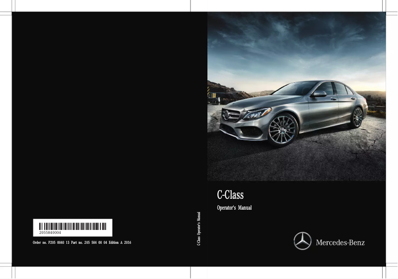 Page 1 de la notice Manuel utilisateur Mercedes-Benz C 450 AMG 4MATIC (2016)