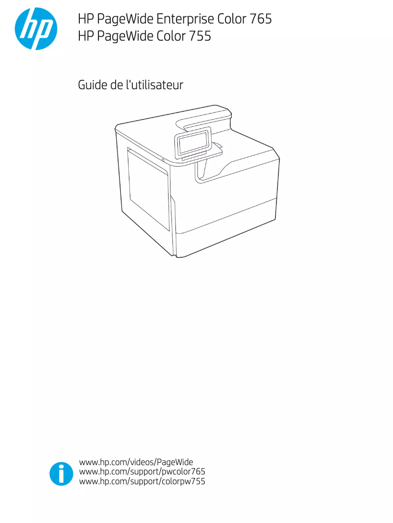 Página 1 del manual Guía de instalación HP PageWide Enterprise Color 765