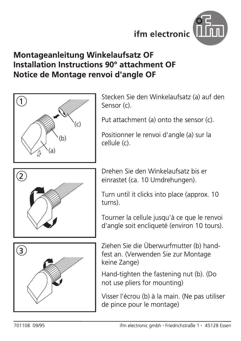 Page 1 de la notice Manuel utilisateur IFM E20590