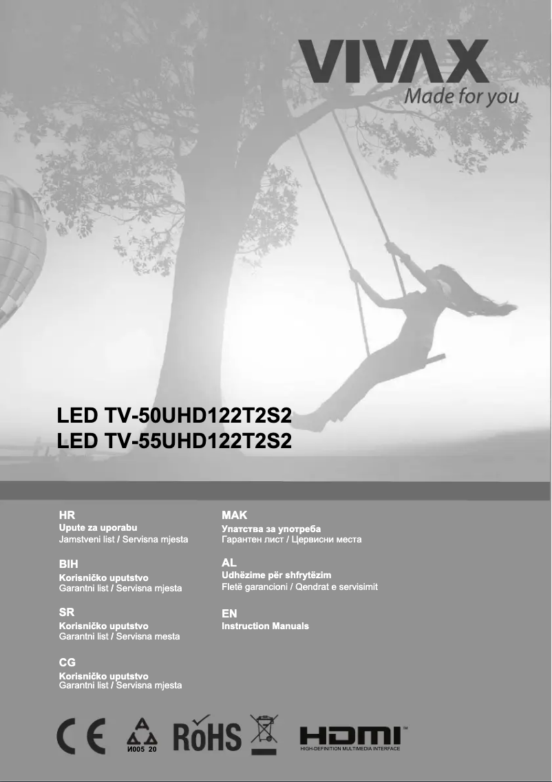 Page 1 de la notice Manuel utilisateur Vivax TV-55UHD122T2S2