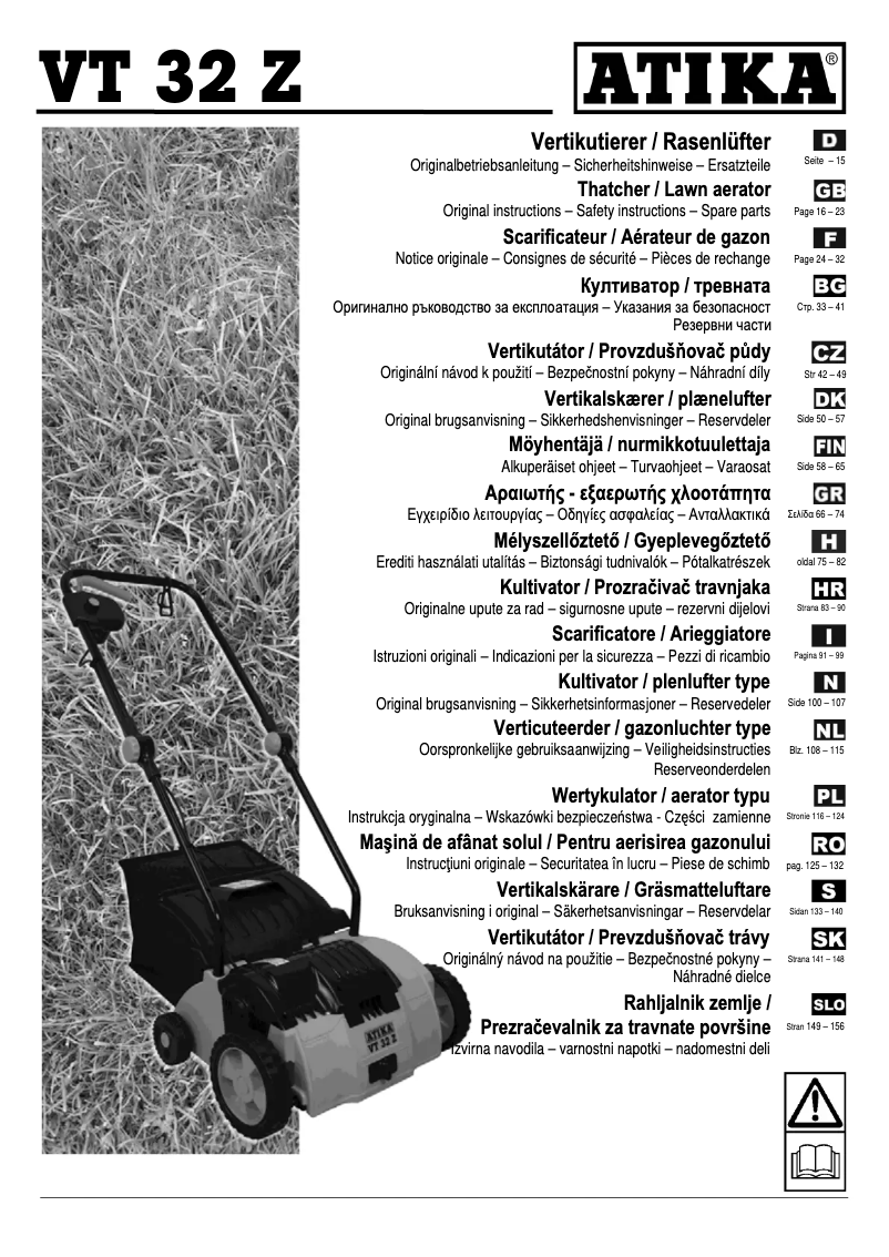 Page 1 de la notice Manuel utilisateur ATIKA VT 32 Z