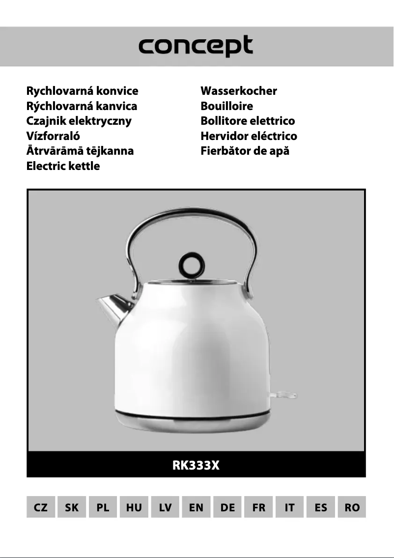 Page 1 de la notice Manuel utilisateur Concept RK3332