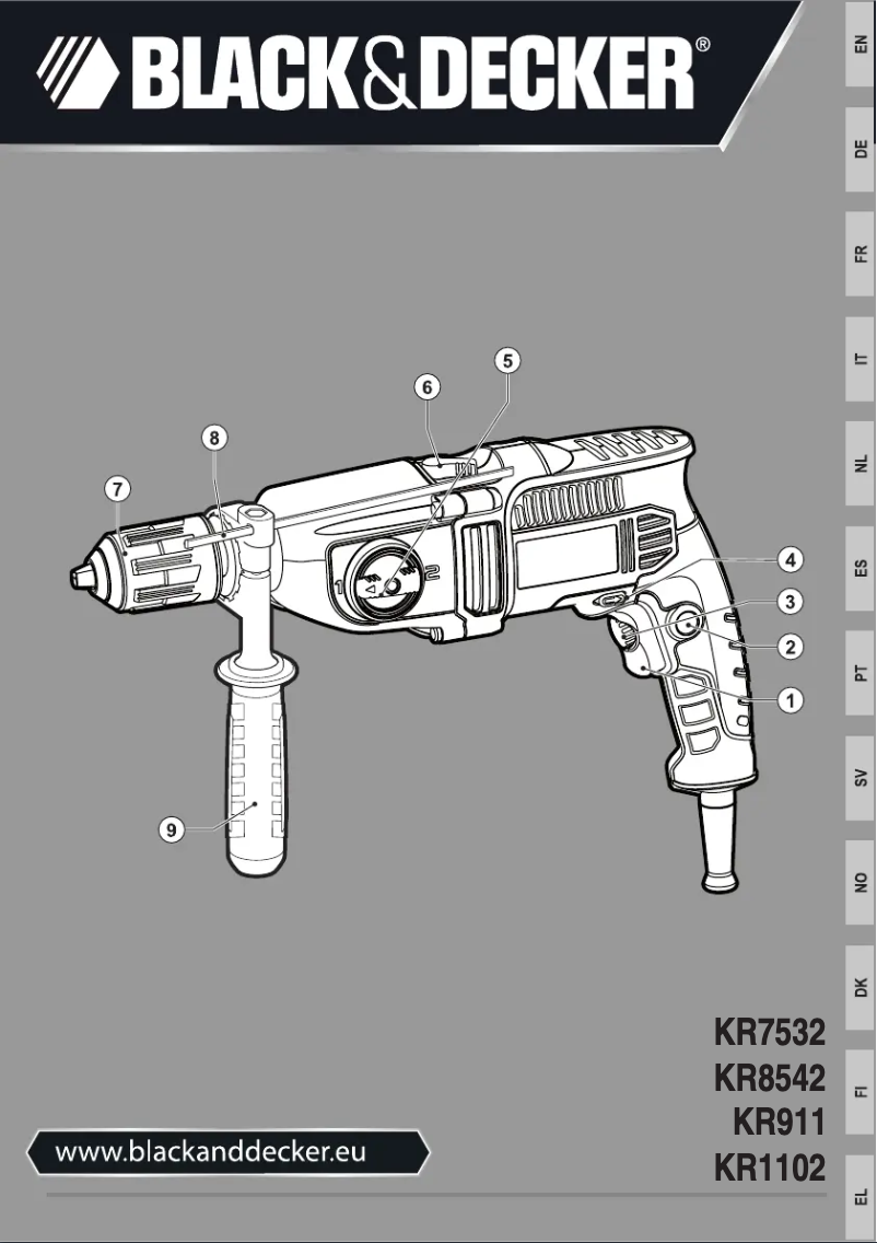 Page 1 de la notice Manuel utilisateur Black & Decker KR8542K