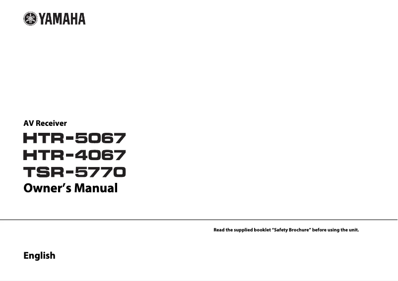 Page 1 de la notice Manuel utilisateur Yamaha HTR-5067