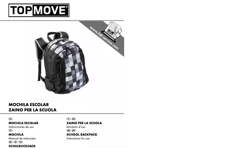 Page 1 de la notice Manuel utilisateur Topmove IAN 302460